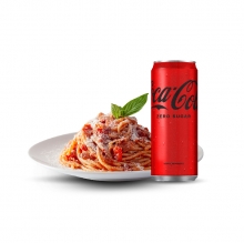 1 Μερίδα Ζυμαρικά επιλογής + 1 Coca-Cola 330ml επιλογής