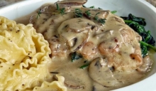 Κοτόπουλο A la Creme με Φρέσκα Μανιτάρια