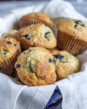 Muffin με Γέμιση Μαρμελάδα Blueberry