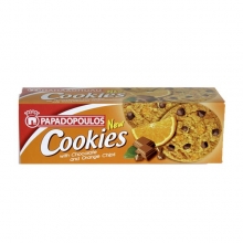 Παπαδοπούλου Cookies Κομμάτια Σοκολάτας και Πορτοκάλι 180gr