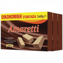 Amaretti Γκοφρέτα Κρέμα Κακάο 3x68gr