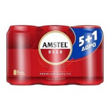 Amstel Κουτί 330ml (5+1 ΔΩΡΟ)