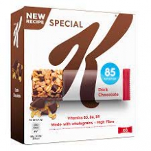 Kelloggs Μπάρες Δημητριακών Special K Dark Chocolate 6x21gr