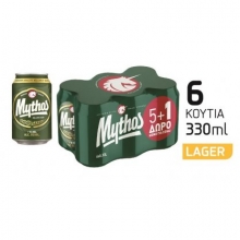 Mythos Κουτί 330ml (5+1 ΔΩΡΟ)