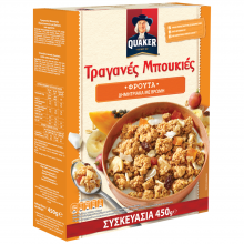 Quaker Τραγανές Μπουκιές Φρούτα 450gr