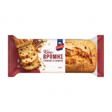 Κέικ Βρώμης Σταφύλι και Κανέλα Αλλατίνη 400gr