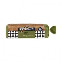 Ψωμί Κατσέλης Φέτες Ολικής Άλεσης 720gr