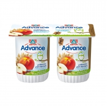 Γιαούρτι Advance Ροδάκινο - Μήλο - Βρώμη 2x150gr