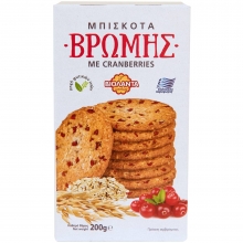 Βιολάντα Μπισκότα Βρώμης Cranberries 200gr