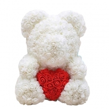 Rose Bear Άσπρο 35cm