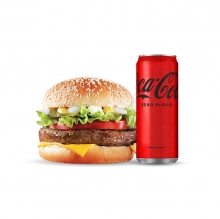 1 Cheeseburger + 1 Coca-Cola 330ml