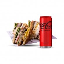 1 Club Sandwich επιλογής + 1 Αναψυκτικό 330ml επιλογής