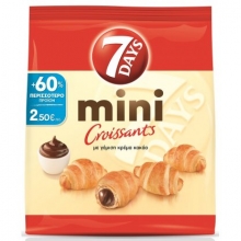 7 Days Mini Croissants με Γέμιση Κρέμα Κακάο 107gr