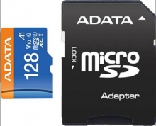 ADATA AUSDX128GUICL10A1-RA1 PREMIER MICRO SDXC 128GB UHS-I V10 CLASS 10 RETAIL WITH ADAPTER