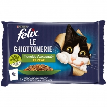 Felix Agail Υγρή Τροφή Γάτας με Βοδινό - Καρότα - Ντομάτα 4x85gr