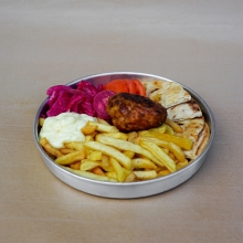 Ανοιχτή Πίτα Μπιφτέκι Κοτόπουλο