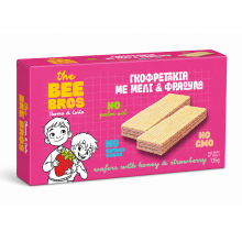 Γκοφρέτα με Μέλι και Γεύση Φράουλας 135gr