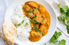 Μισή Μερίδα Chicken Butter + Μισή Μερίδα Plain Rice + 1 Nan Bread