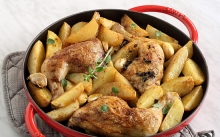 Κοτόπουλο Λεμονάτο στο Φούρνο με Πατάτες