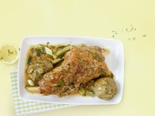 Αρνάκι Λεμονάτο με Άνηθο και Αγκινάρες