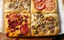 Focaccia με Ψητά Λαχανικά και Ελαιόλαδο