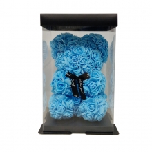 Rose Bear Γαλάζιο 25cm