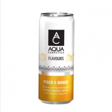 Aqua Carpatica Flavours Φυσικό Ανθρακούχο Νερό Peach and Mango 330ml