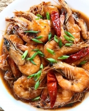 Shrimps with Oyster Sauce