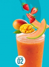 2.Smoothie Φράουλα - Mango - Πεπόνι