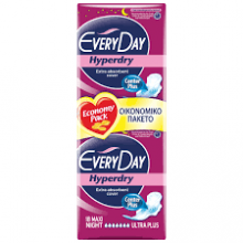 Every Day Hyperdry Maxi Night Σερβιέτες με Φτερά Νυκτός Economy 18τεμ.