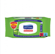 Septona Μαντηλάκια Refresh Πράσινο Μήλο 60τμχ