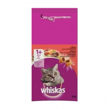 2 Whiskas Ξηρά Τροφή για Γάτες 1+ ετών Κροκέτες Γεμιστές 1.9kg επιλογής + 1 Miglior Gatto Ξηρά Τροφή για Ενήλικες Γάτες με Βοδινό 2kg ΔΩΡΟ