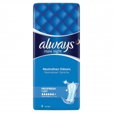 Always Σερβιέτες Maxi Night 9τμχ