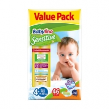 Babylino Sensitive Βρεφική Πάνα Νο4+ 10-15kg Value Pack 46τμχ