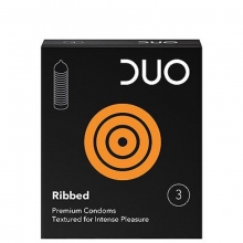 Duo Προφυλακτικά Ribbed 3τμχ