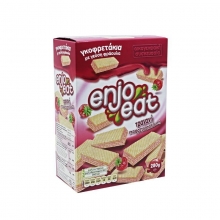 Enjoeat Γκοφρετάκια με Κρέμα Φράουλα 280gr