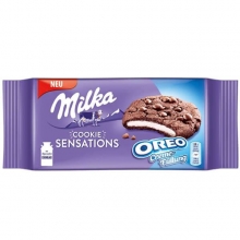 Milka Μπισκότο Sensations Cookies Oreo Creme 156gr