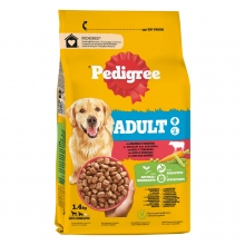 Pedigree Adult Ξηρά Τροφή για Σκύλους Μοσχάρι και Λαχανικά 1.4kg