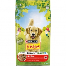 Friskies Active Ξηρή Τροφή για Ενήλικους Σκύλους Βοδινό 1,5kg