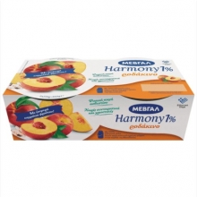 Μεβγάλ Harmony 1% Επιδόρπιο Γιαουρτιού Ροδάκινο 2x170gr