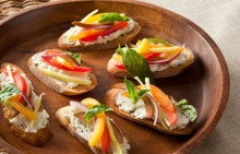 Bruschetta με Καπνιστό Σολομό