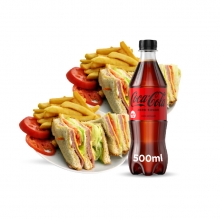 2 Club Sandwiches επιλογής + 1 Coca-Cola 500ml ΔΩΡΟ