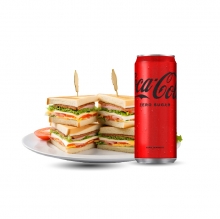1 Club Sandwich Crispy Chicken + 1 Αναψυκτικό 330ml επιλογής ΔΩΡΟ
