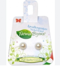 Farma Bijoux Γυναικεία Σκουλαρίκια Καρφωτά από Ορείχαλκο με Πέρλα