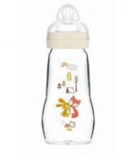 Mam Μπιμπερό Άσπρο Feel Good 2+ Μεσαίας Ροής Γυάλινο 260ml