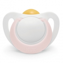 Nuk Star Πιπίλα Latex Ροζ - Λευκό 0-6m 1τμχ