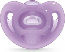 Nuk Πιπίλα Σιλικόνη Sensitive για 0-6 μηνών Μωβ 1τμχ