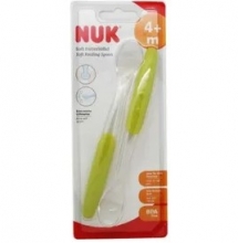 Nuk Μαλακό Κουταλάκι Σιλικόνης Πράσινο 4 + 2τμχ