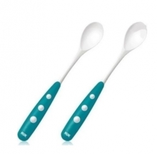 Nuk Κουτάλι Φαγητού Μπλε 6 + 2τμχ