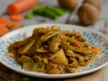 Φασολάκια Πράσινα με Πατάτες και Καρότα